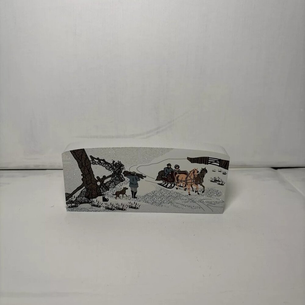 1999 Cat's Meow-Currier & Ives-American Homestead- Sled Ride #C993- Faline Wood